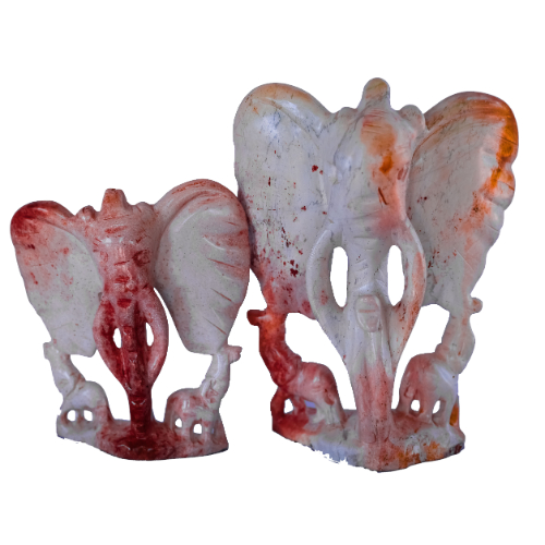 Elephant Face Carving (Pair)